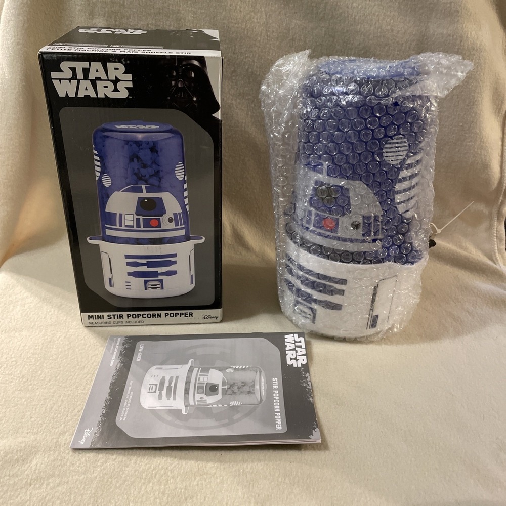 Disney Star Wars R2-D2 Mini Stir Popcorn Popper Disney New In Box Never Used-D3B